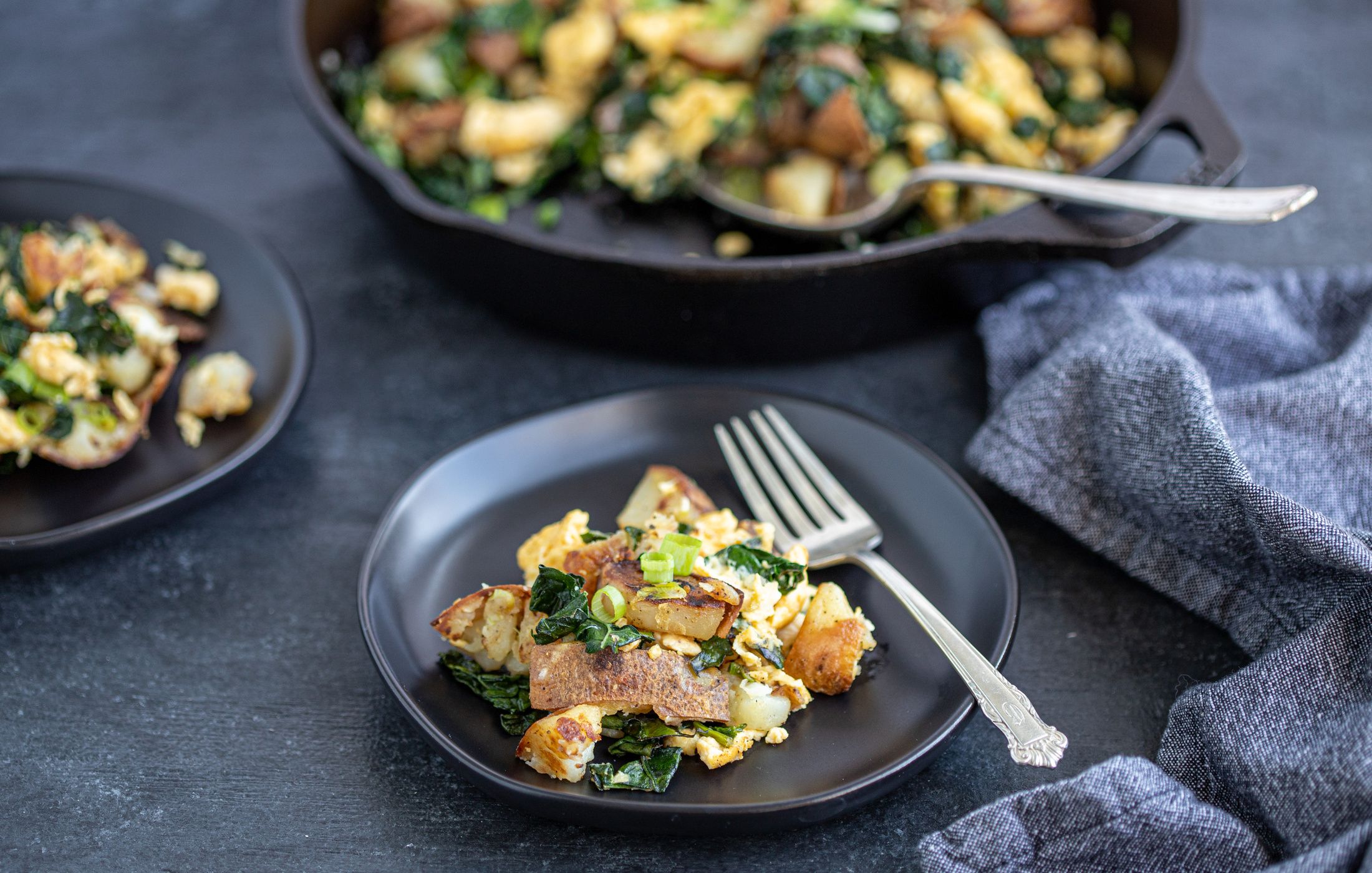 Baked Potato and Kale Breakfast Hash