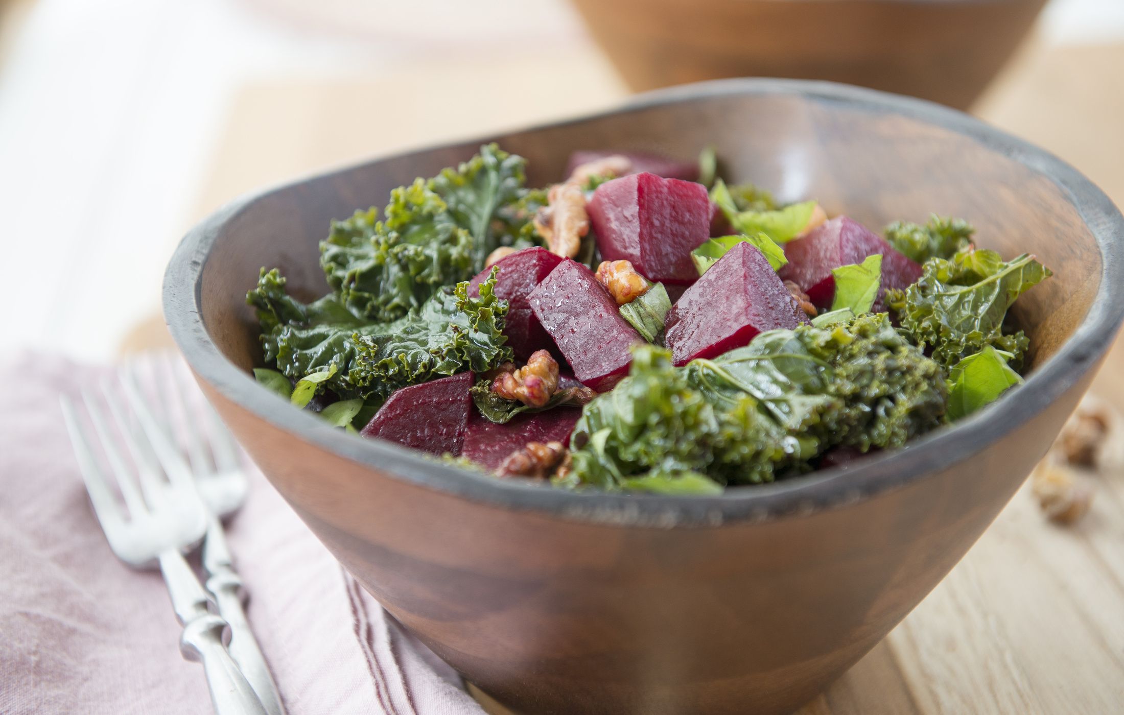 Beet, Kale, and Walnut Salad