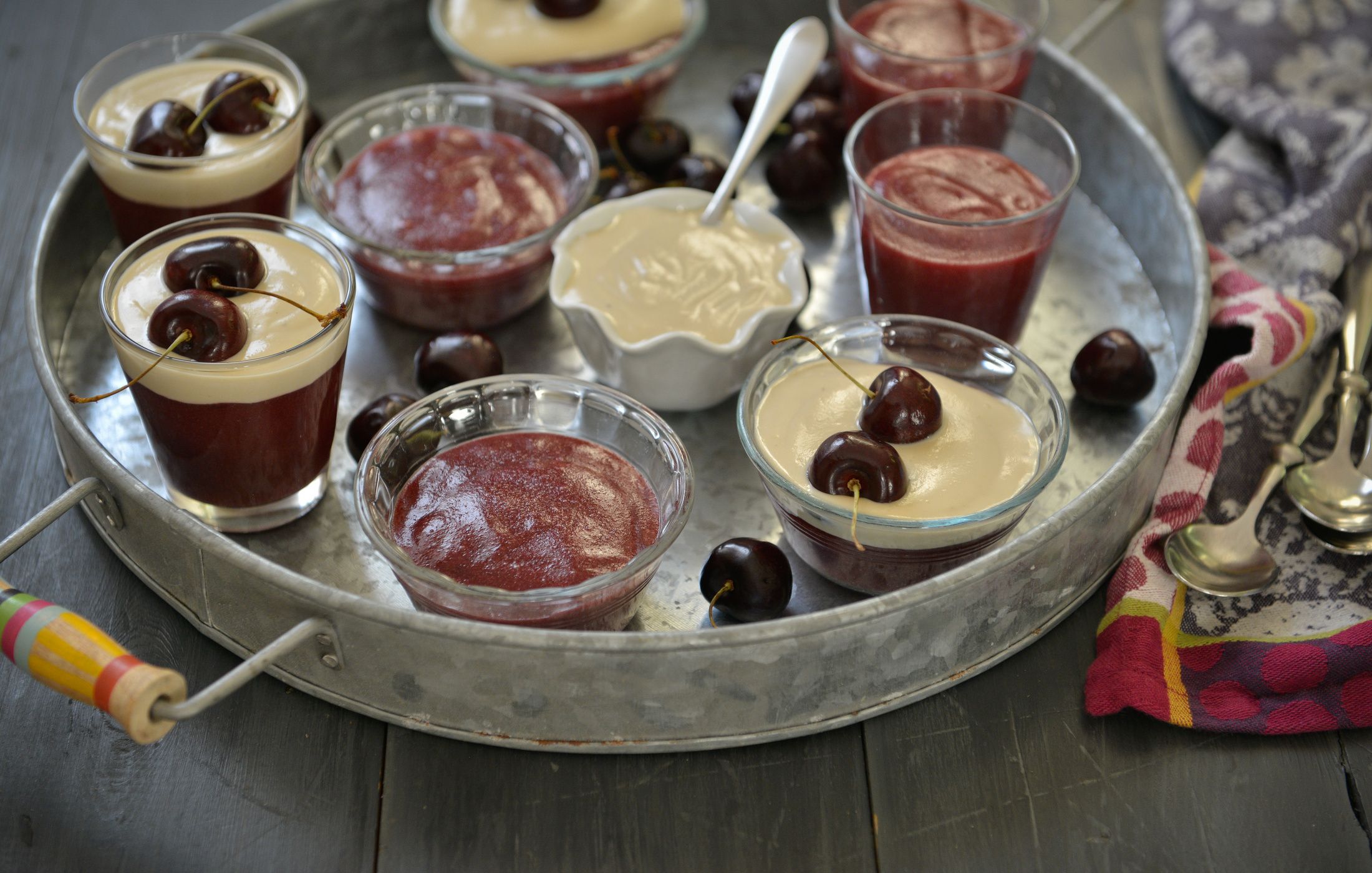 Vegan Dairy-Free Cherry Apple Pudding with Almond Cream