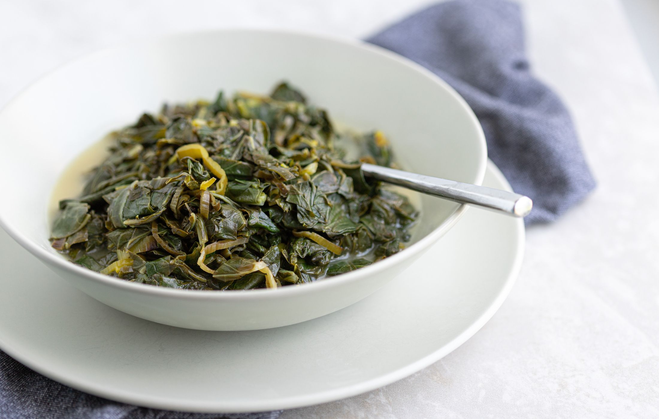 Coconut Braised Collard Greens