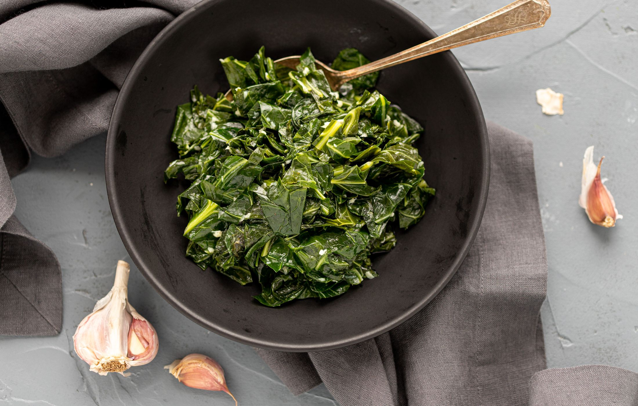 Instant Pot Garlic Braised Collard Greens