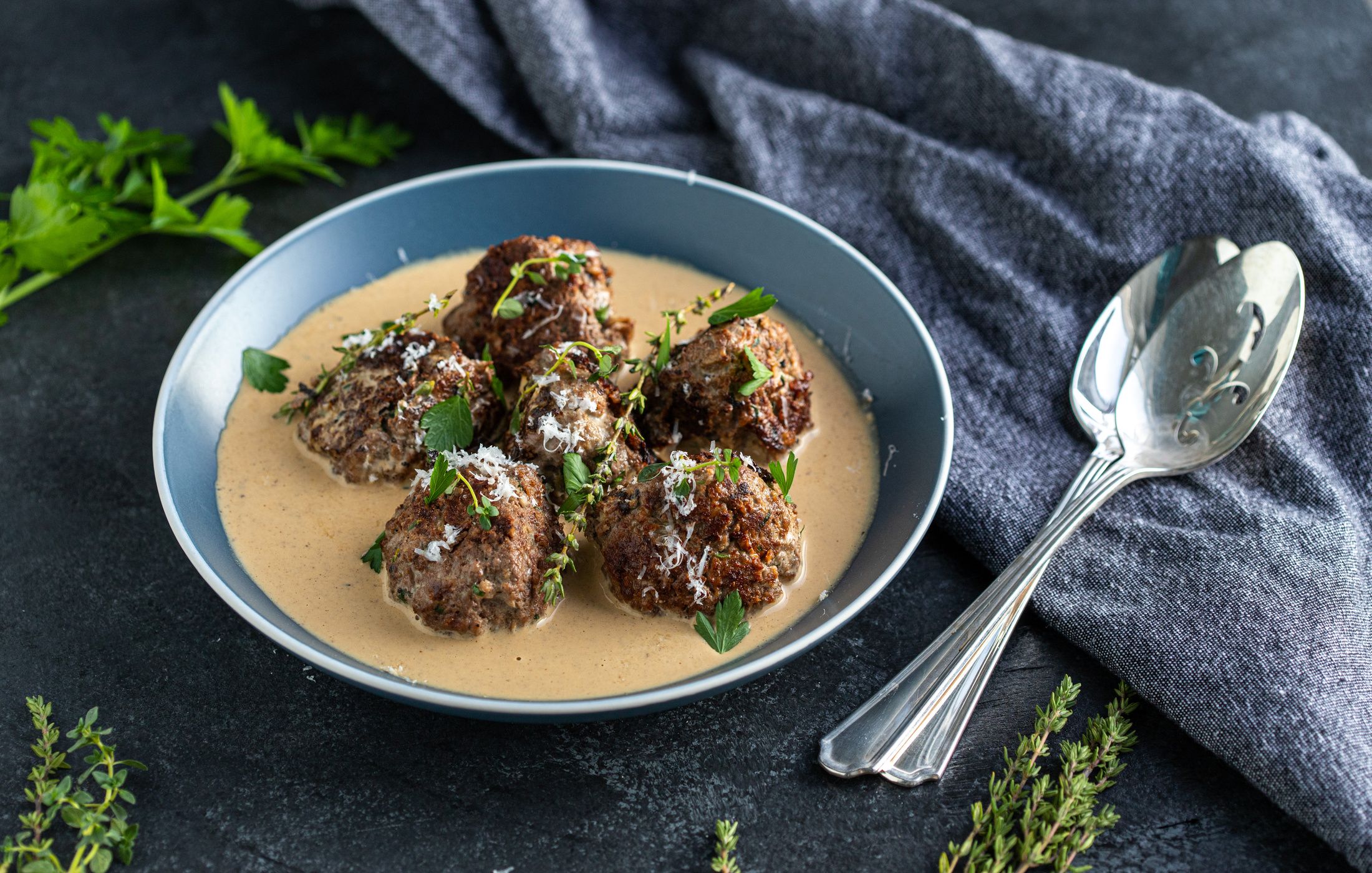 Meatballs in Dijon Cream Sauce 