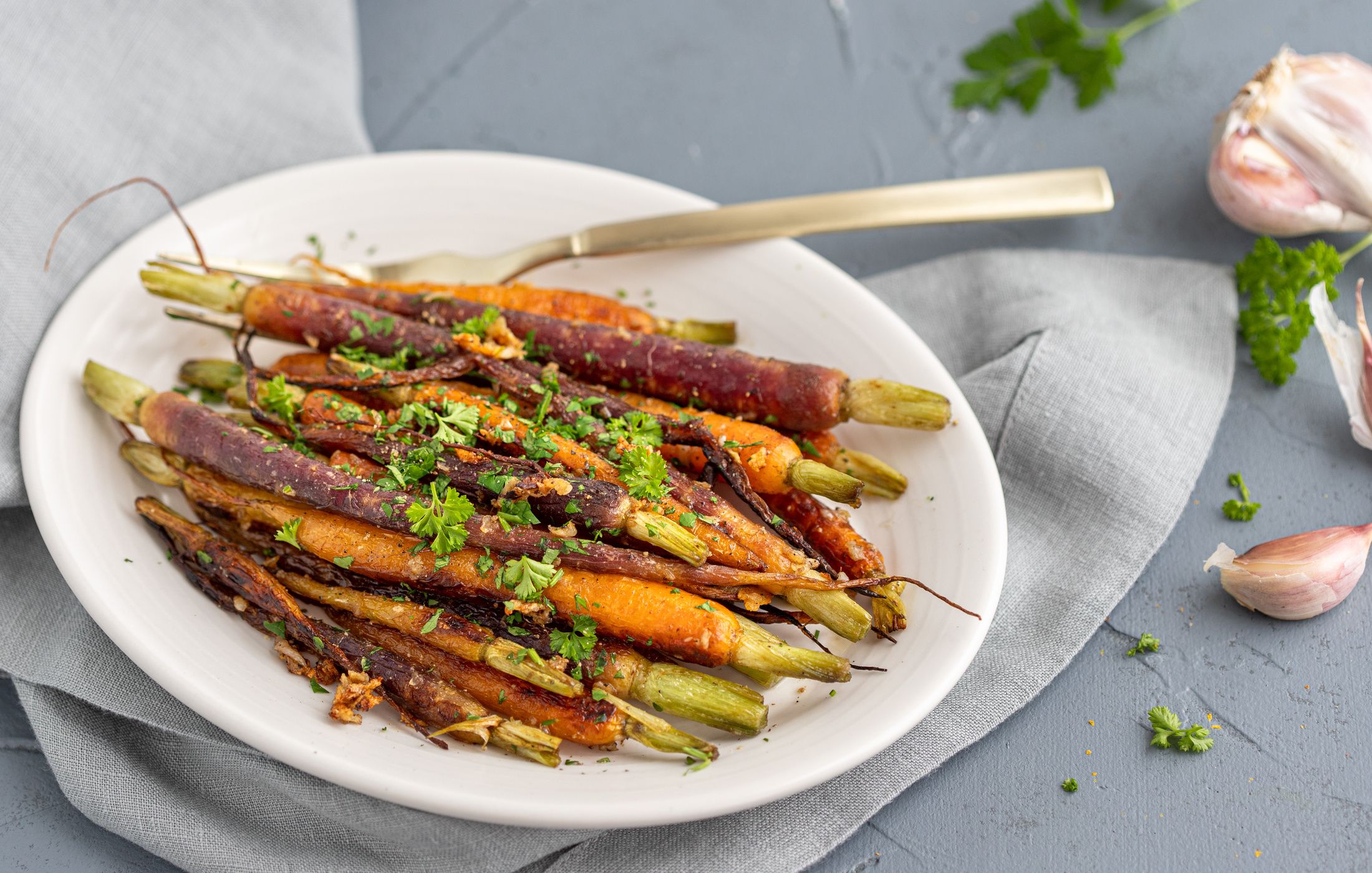 Pan Roasted Garlic Carrots