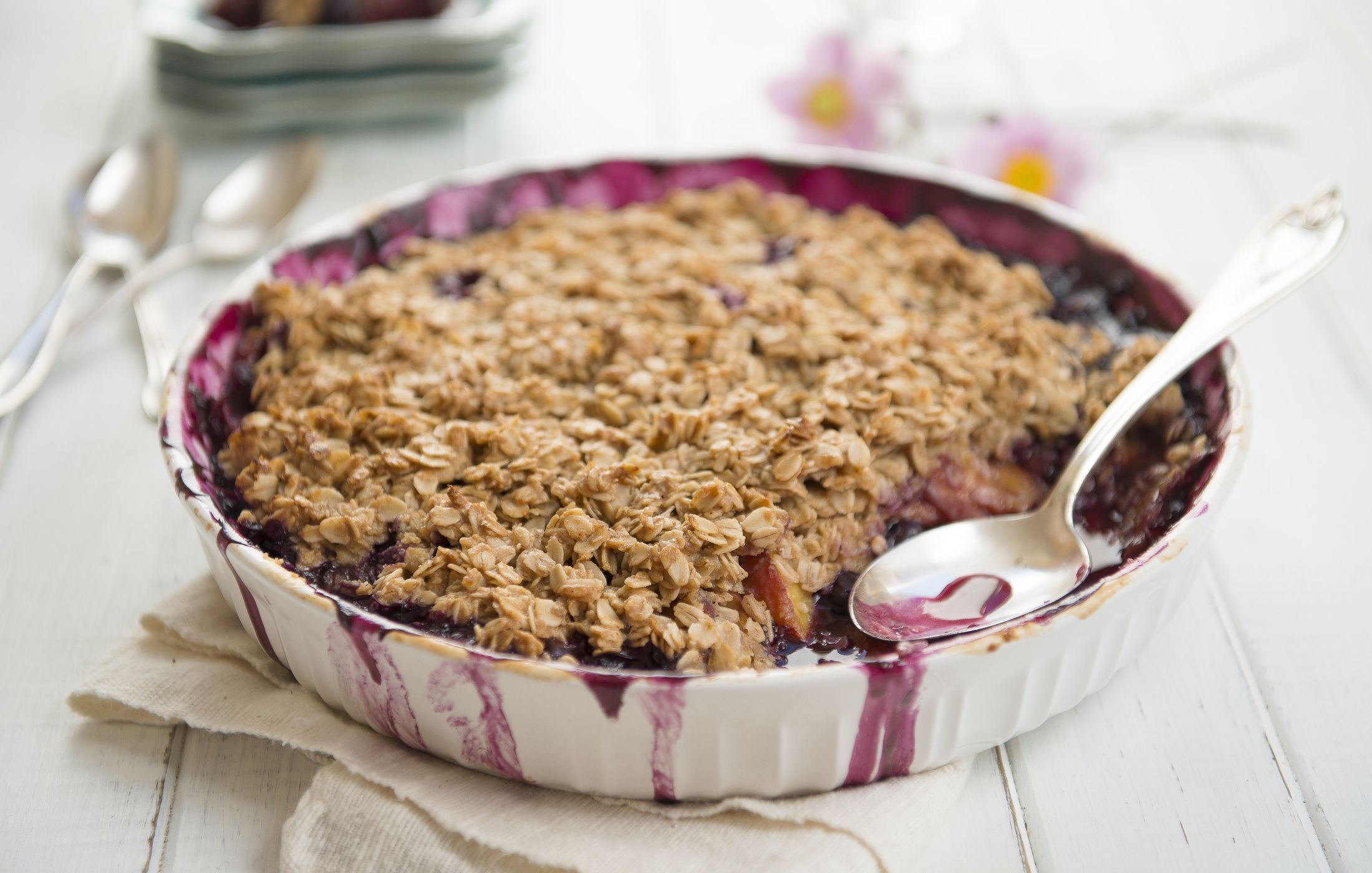 Peach Blueberry Crisp Gluten-Free Vegan