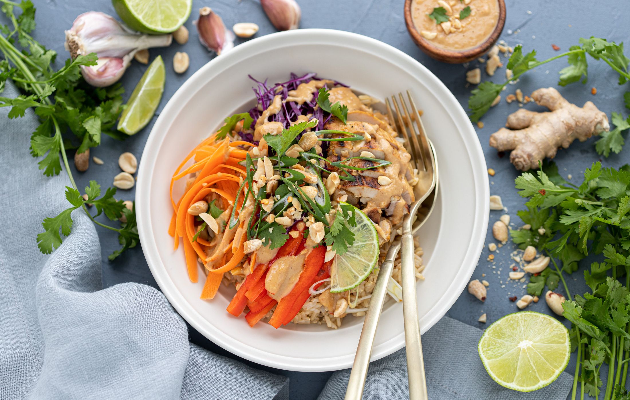 Peanut Chicken Nourish Bowl