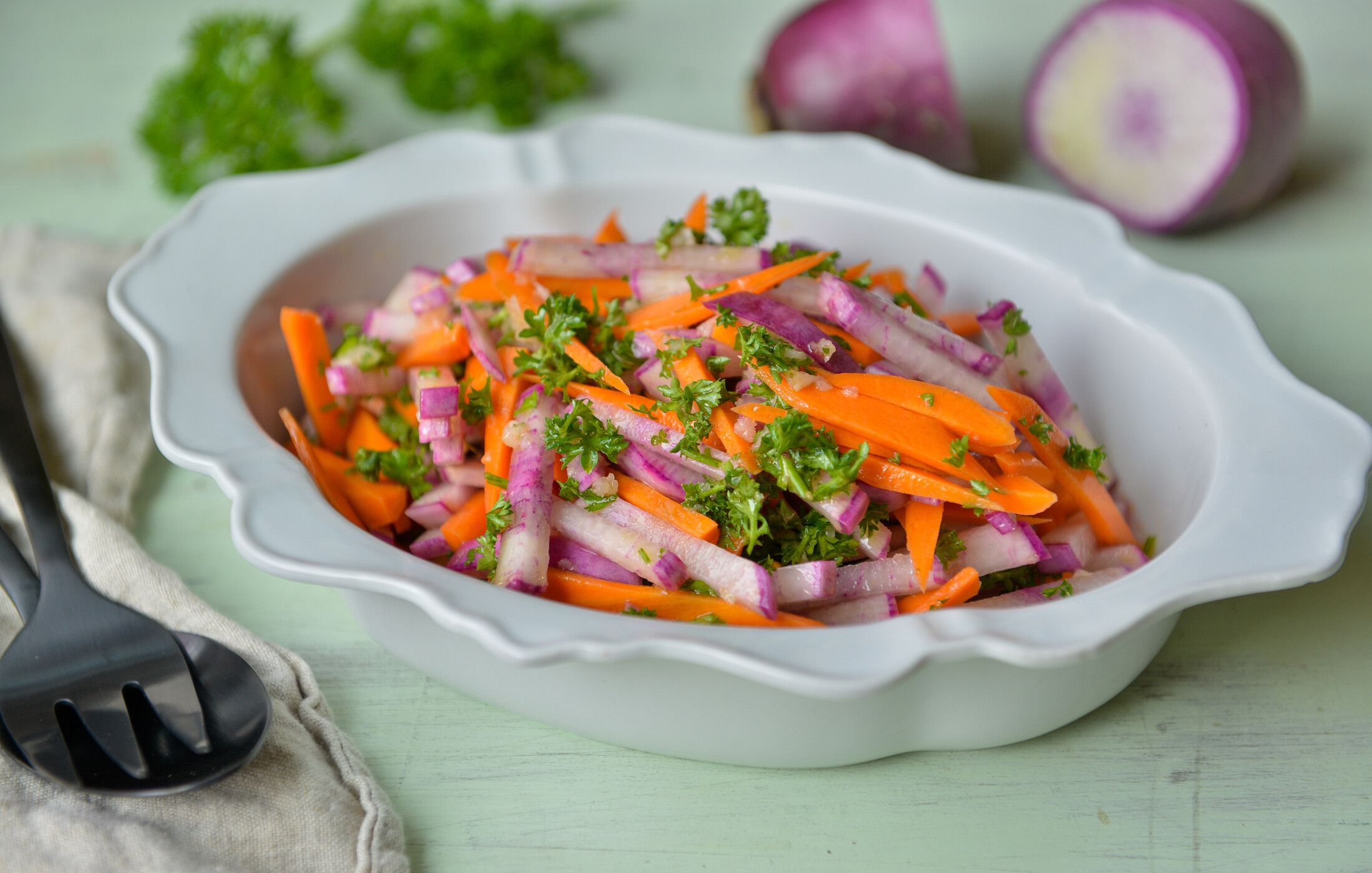 Purple Daikon Radish Salad