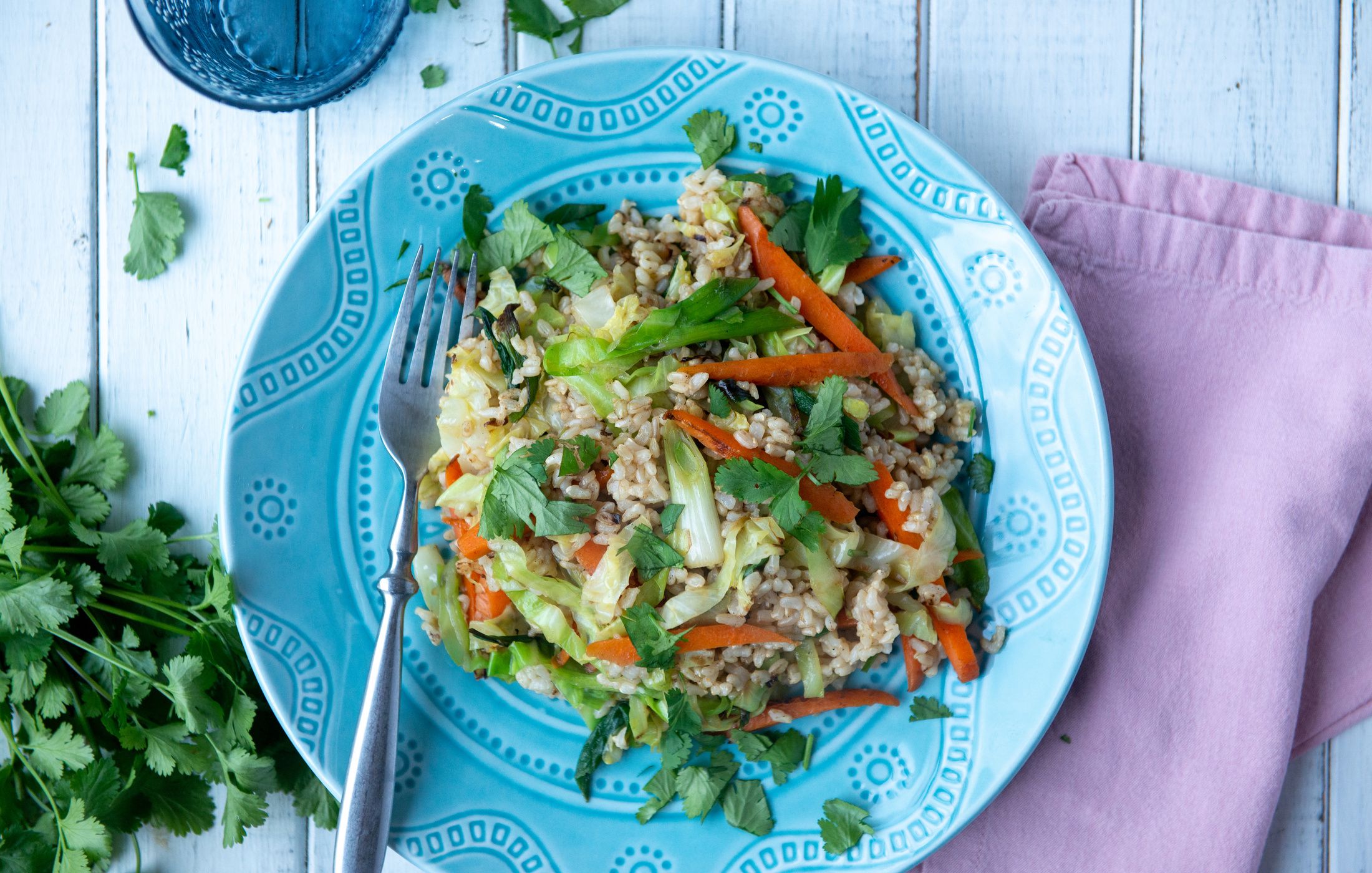 Simple Rice and Veggie Stir Fry