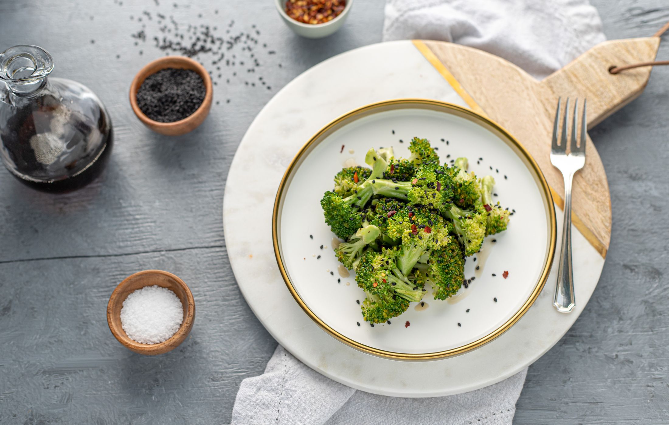 Steamed Sesame Broccoli