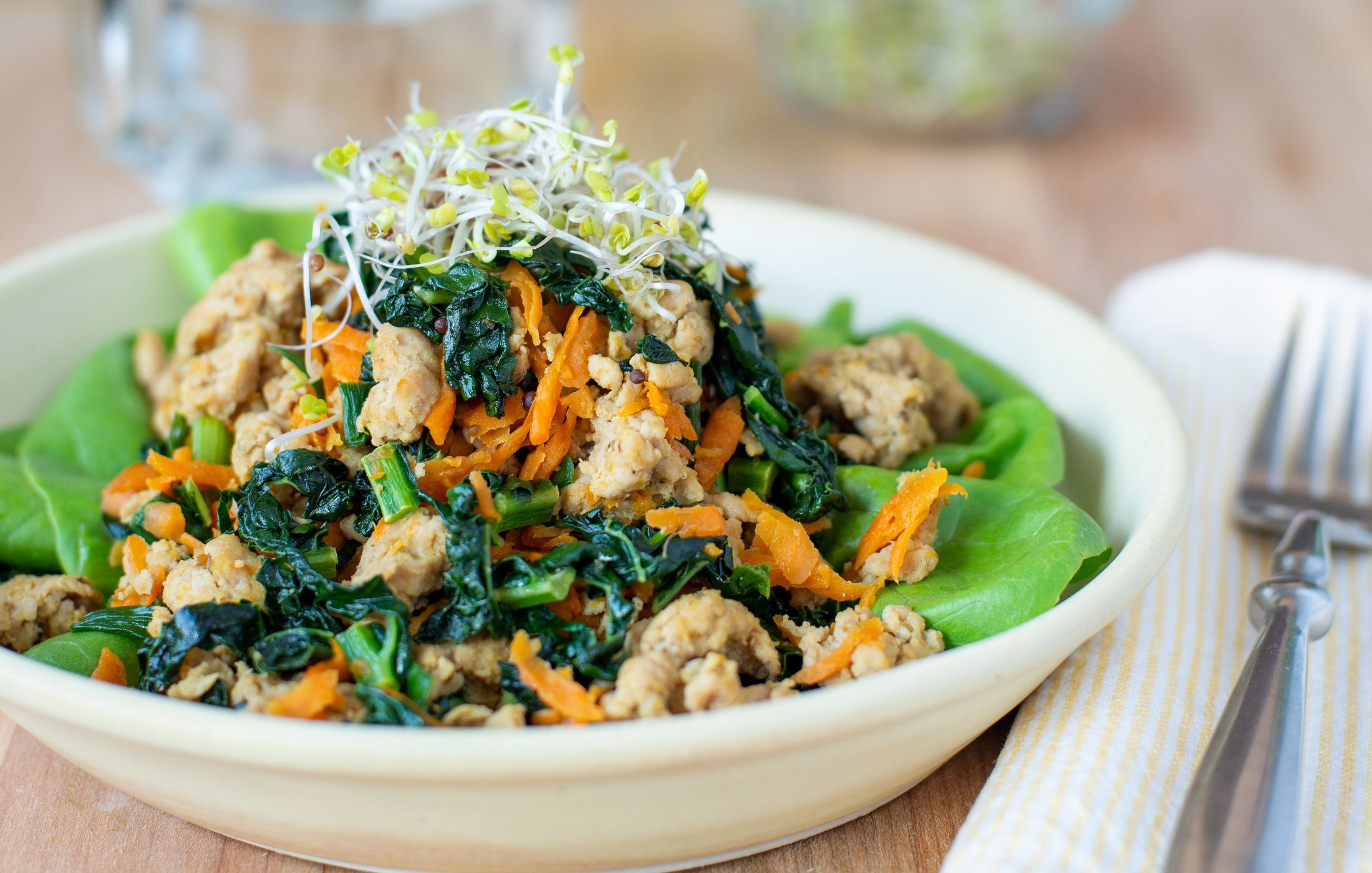 Turkey, Kale, and Carrot Hash