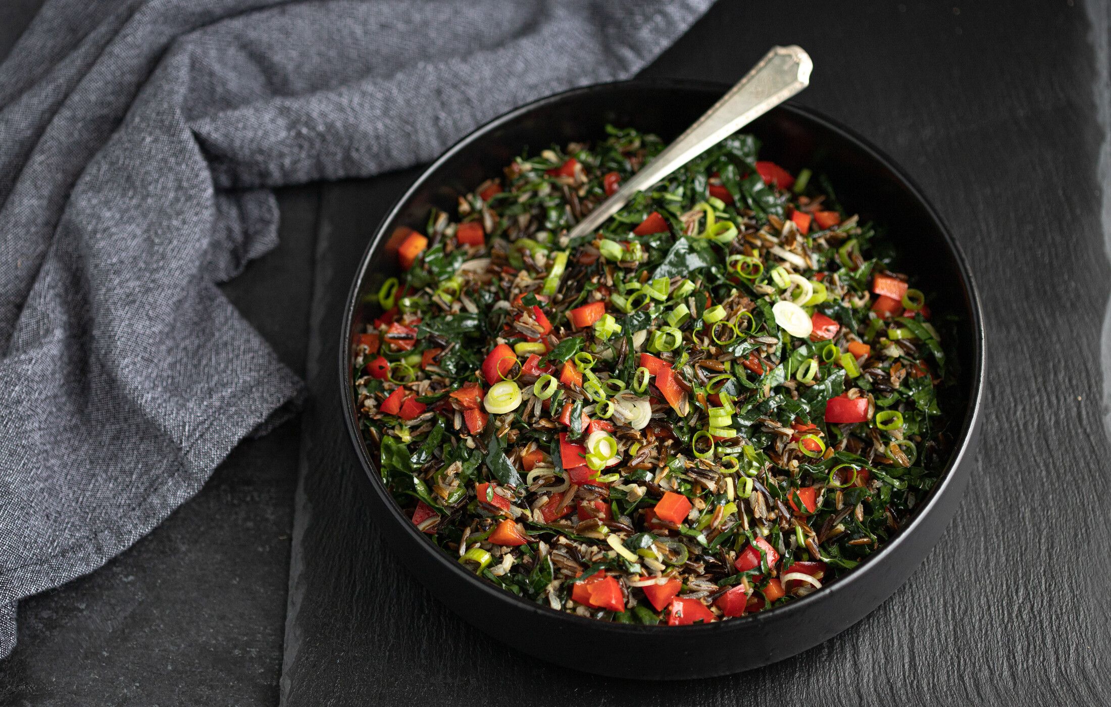 Wild Rice and Kale Salad