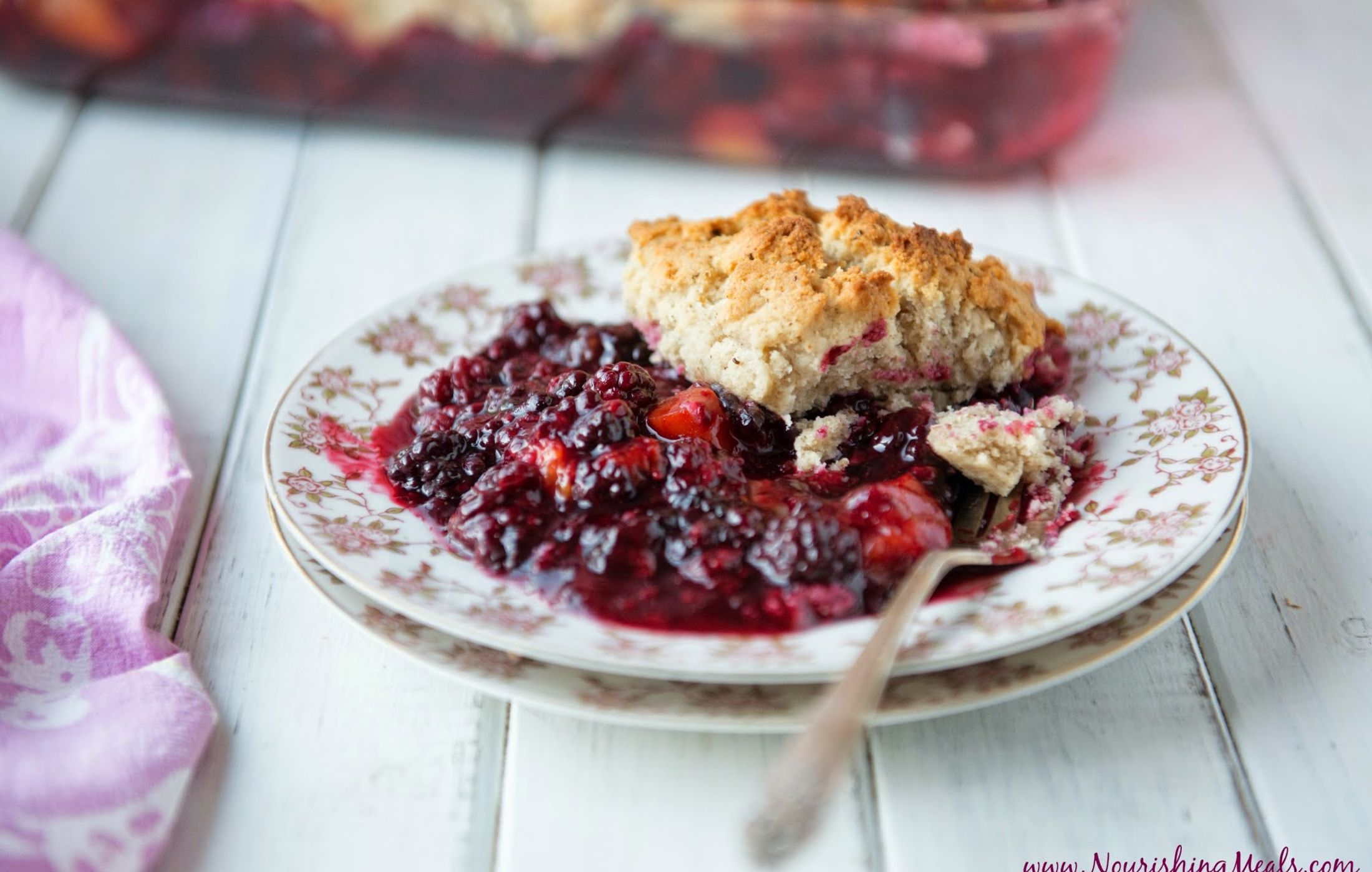 Gluten-Free Blackberry-Apricot Cobbler