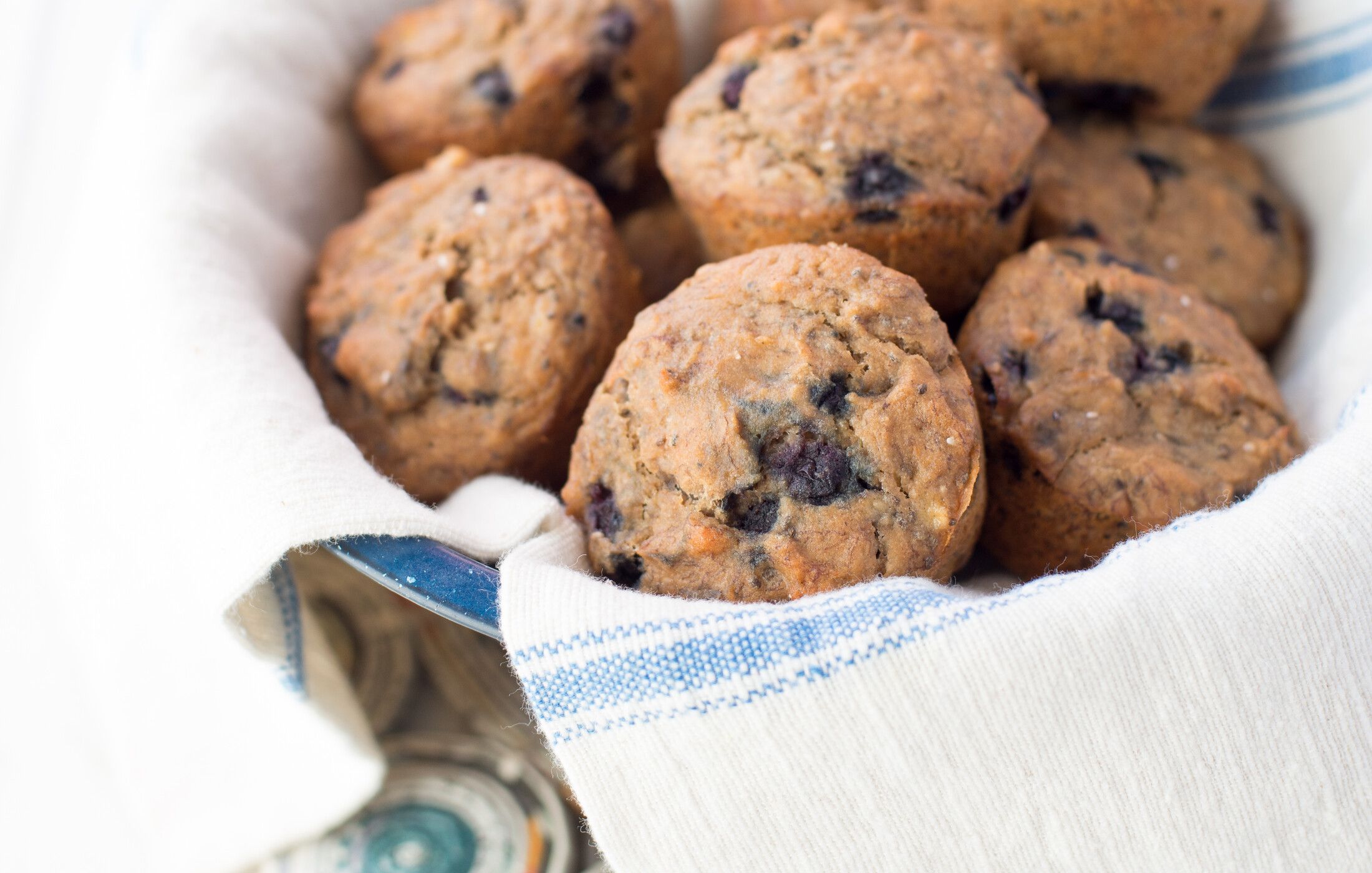 Gluten-Free Vegan Blueberry Banana Chia Muffins