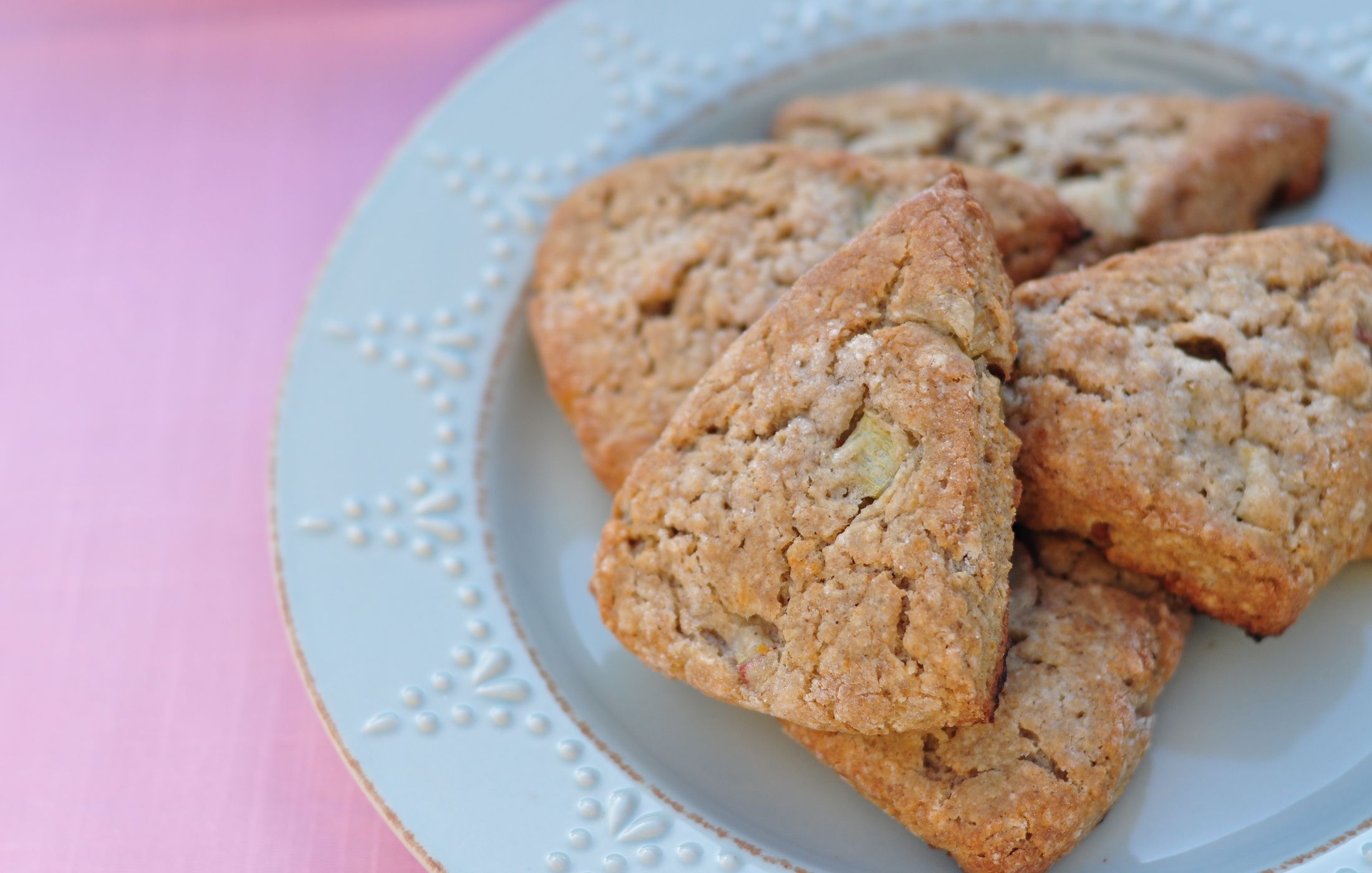 Gluten-Free Dairy-Free Vegan Rhubarb Scones