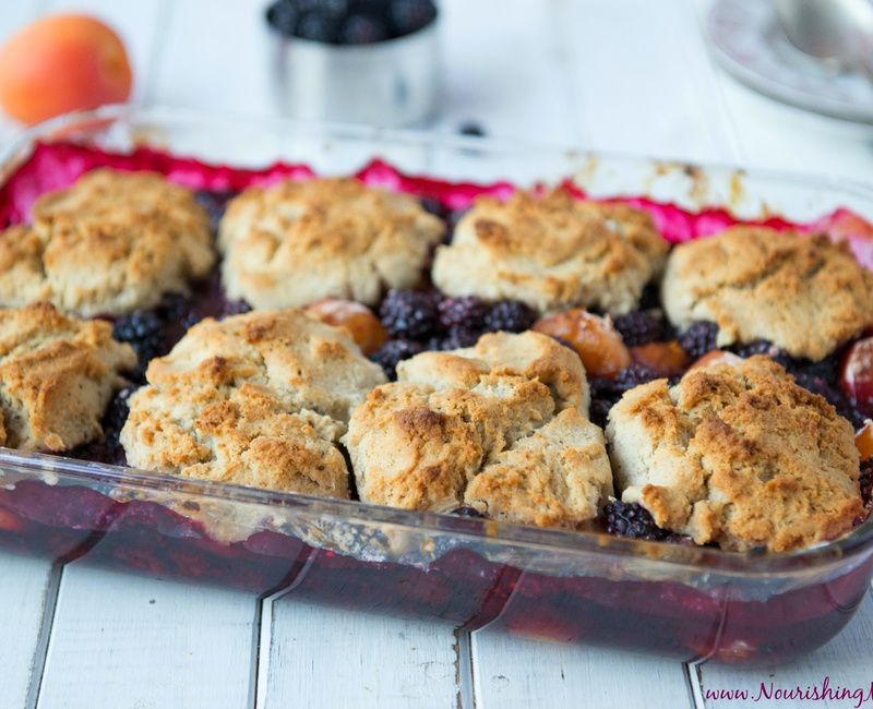 Blackberry-Apricot Cobbler (gluten-free, nut-free, vegan)