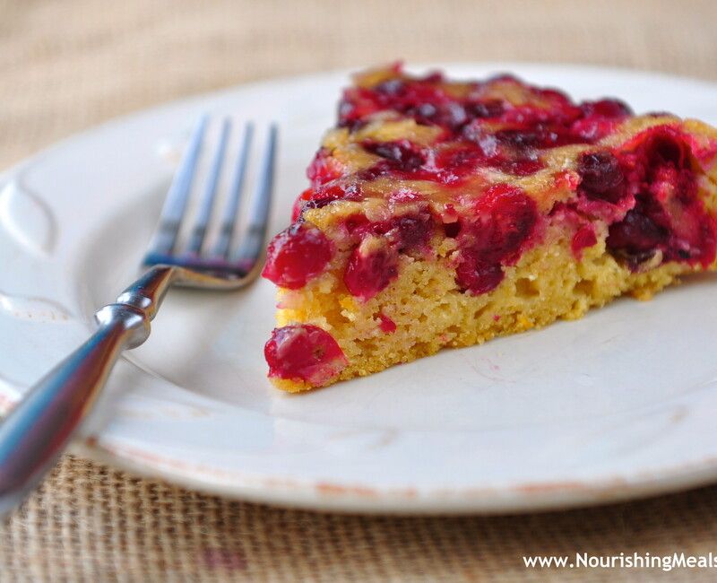 Paleo Cranberry Orange Upside Down Cake