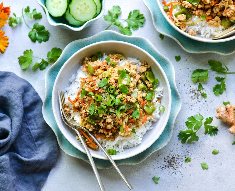 ASIAN GROUND TURKEY AND RICE BOWLS-1