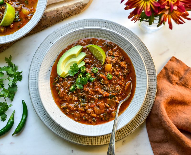 BEEF PUMPKIN-KALE CHILI PALEO-1