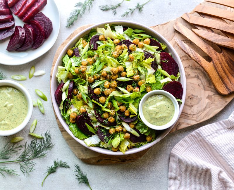 BEET AND CHICKPEA SALAD WITH CREAMY DILL DRESSING-1