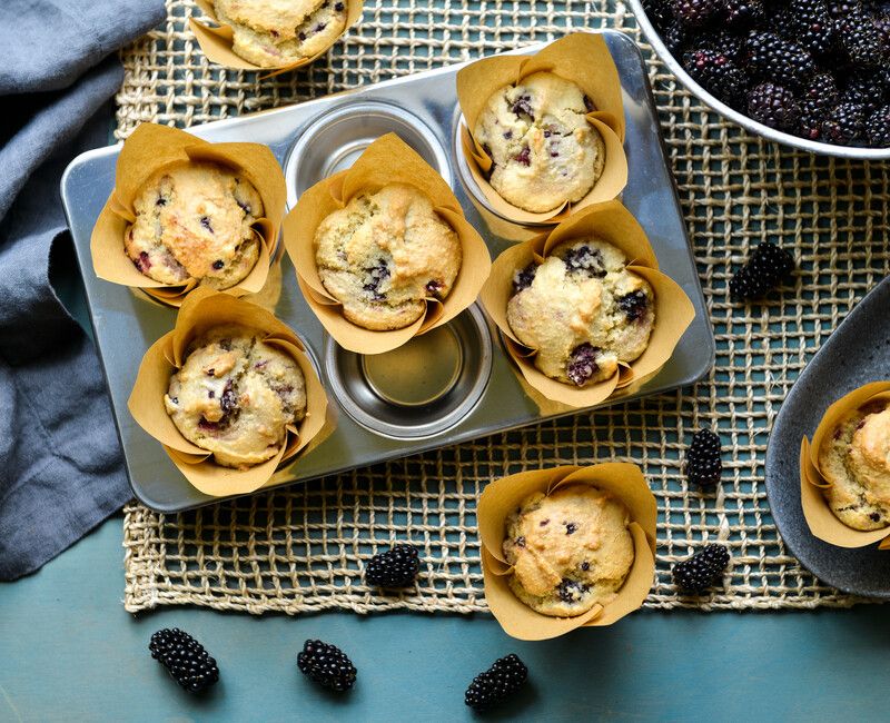 BLACKBERRY ALMOND FLOUR MUFFINS-1