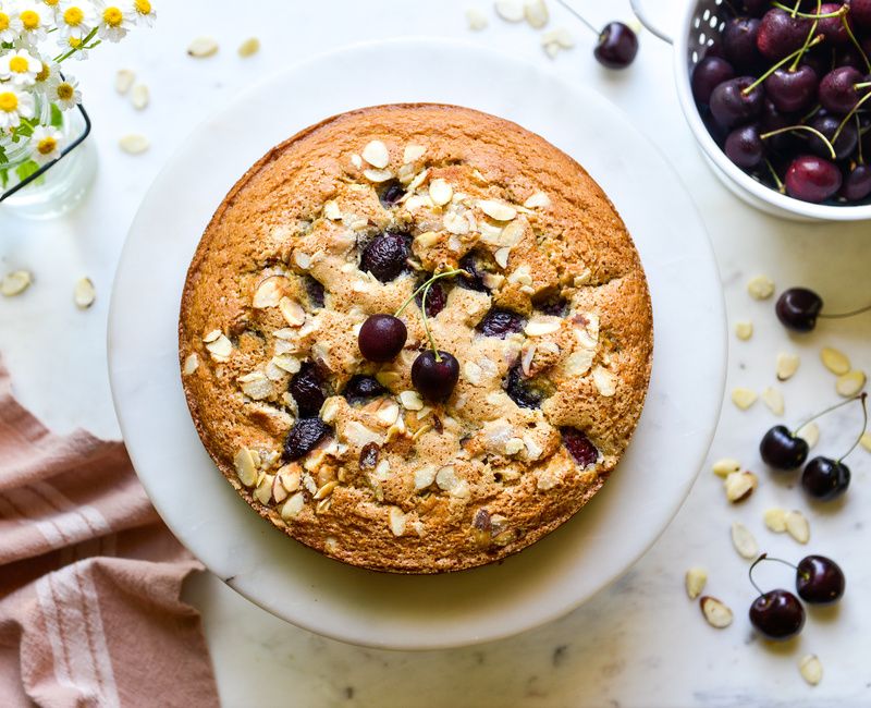 CHERRY-ALMOND CAKE-GLUTEN-FREE DAIRY-FREE-2