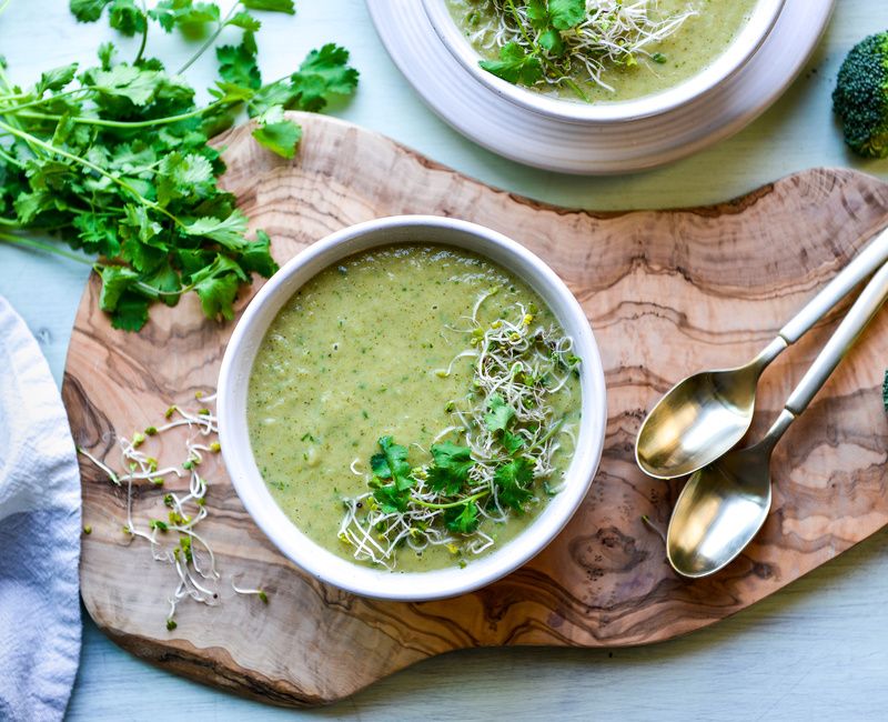 CREAMY BROCCOLI GINGER SOUP-1