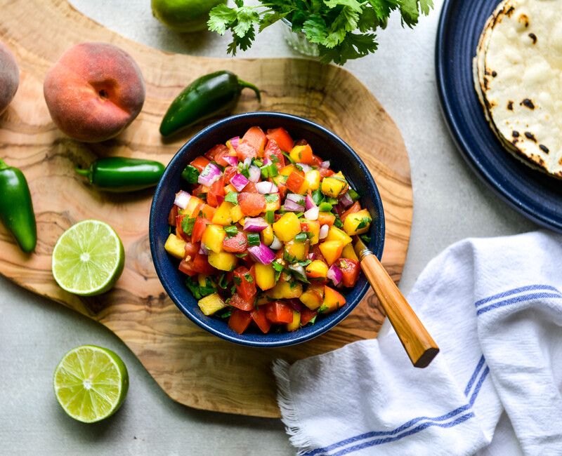 FRESH TOMATO-PEACH SALSA