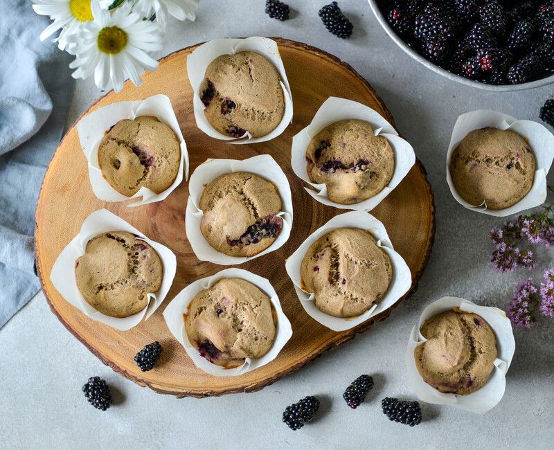 GLUTEN-FREE BLACKBERRY MUFFINS-11