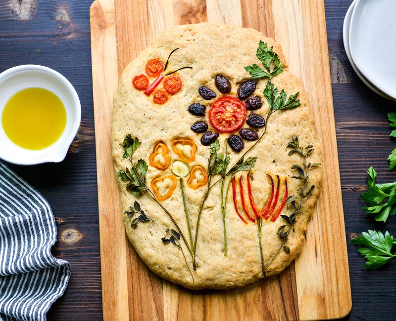 GLUTEN-FREE EGG-FREE FOCACCIA BREAD + ART-1