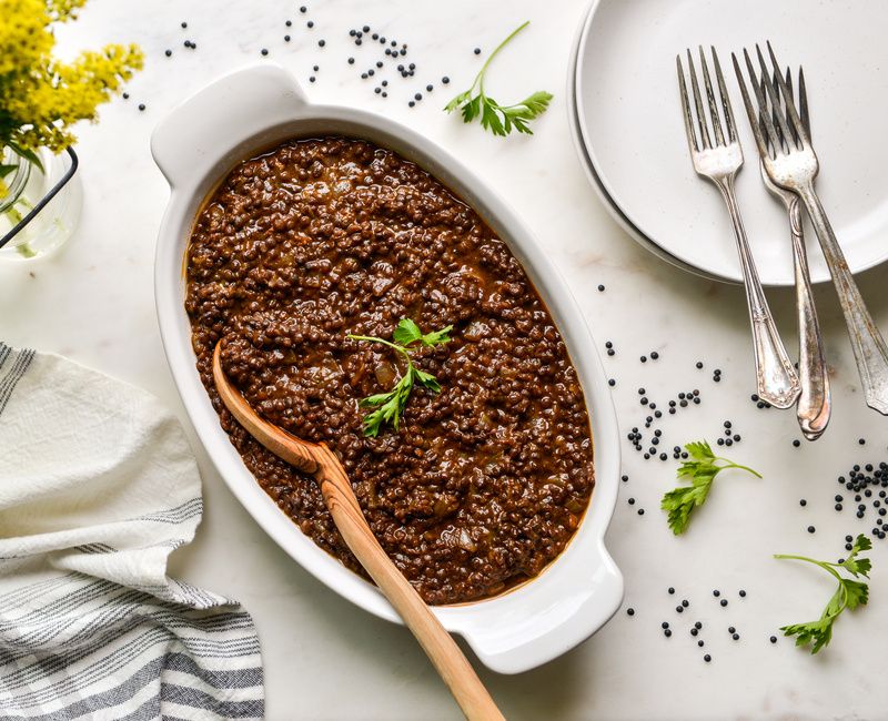 INSTANT POT BARBECUED BLACK LENTILS VEGAN SUGAR-FREE-1