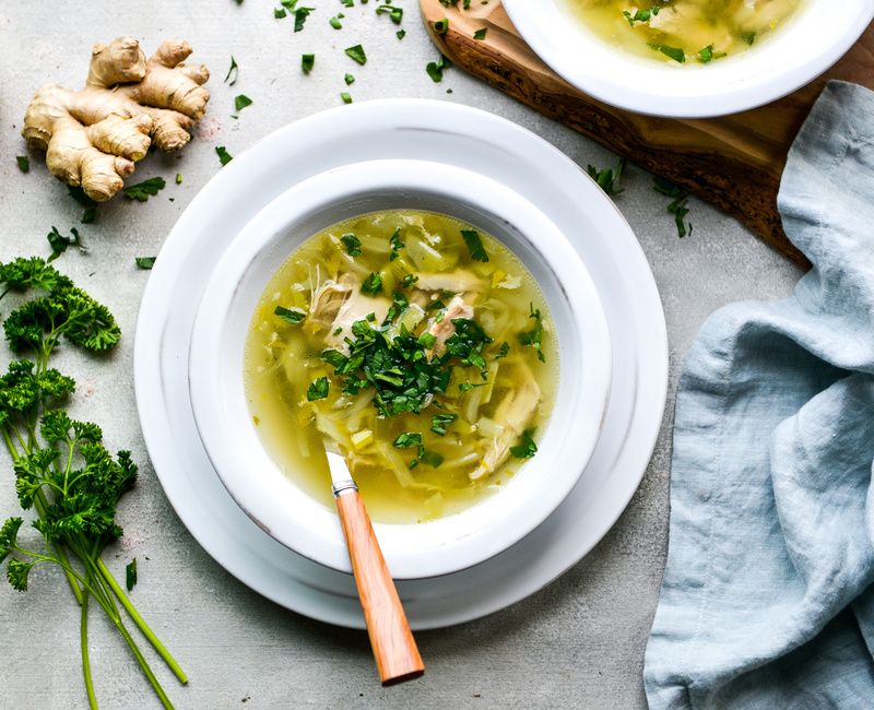 INSTANT POT CHICKEN GINGER AND CABBAGE SOUP-1