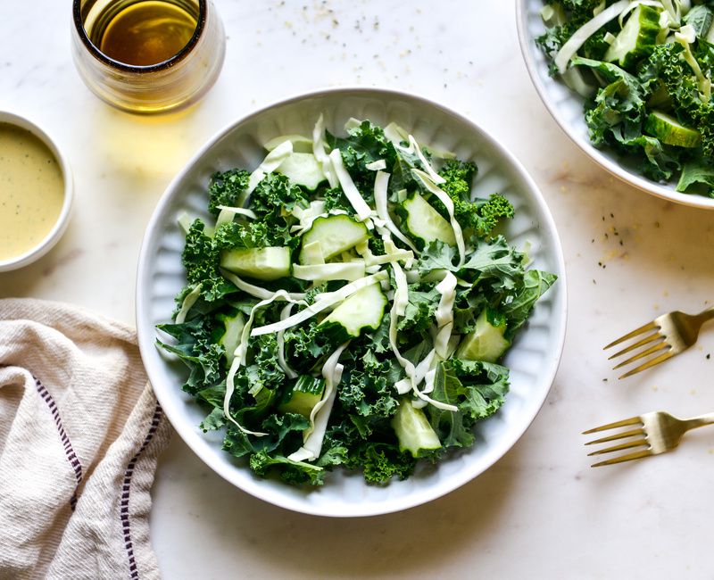 KALE-CUCUMBER DETOX SALAD SESAME-GINGER DRESSING-1