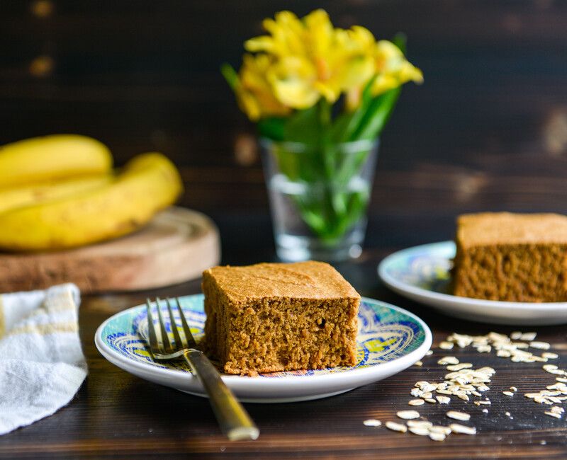 OATMEAL BANANA BLENDER CAKE-1