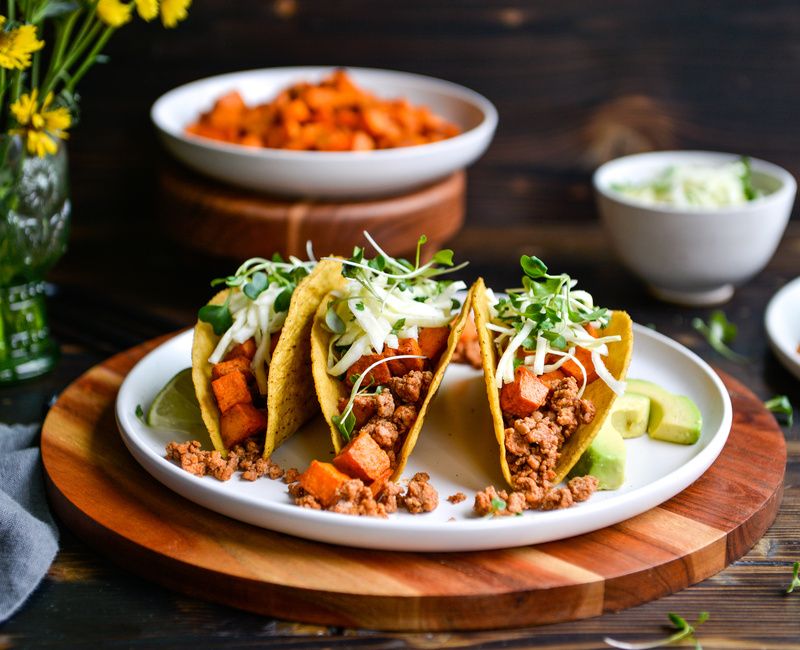 PALEO TURKEY AND ROASTED SWEET POTATO TACOS-1