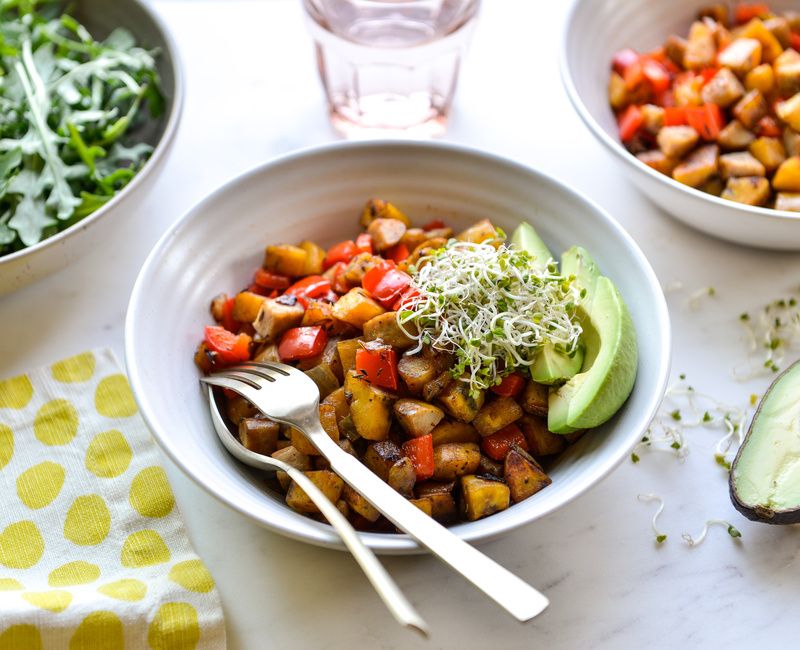 PLANTAIN AND CHICKEN SAUSAGE HASH-1