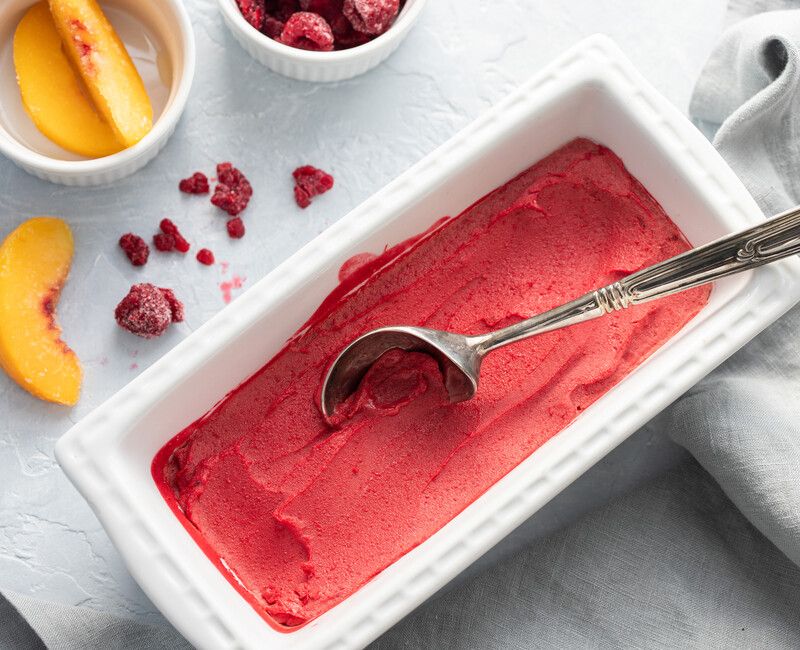 Peach-Raspberry-Vanilla Sorbet