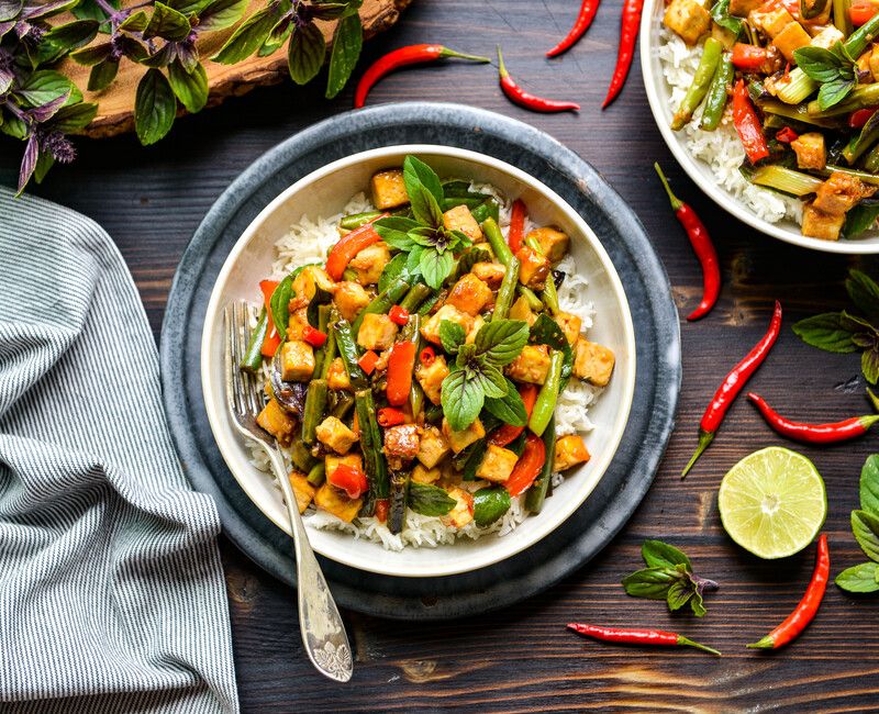 SPICY STIR-FRIED THAI BASIL TOFU-2