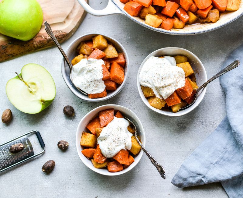 STEWED SWEET POTATOES AND APPLES-1