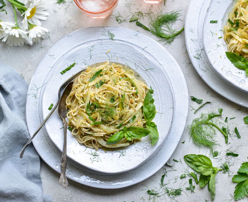 Sautéed Fennel and Sweet Onion Spaghetti-1