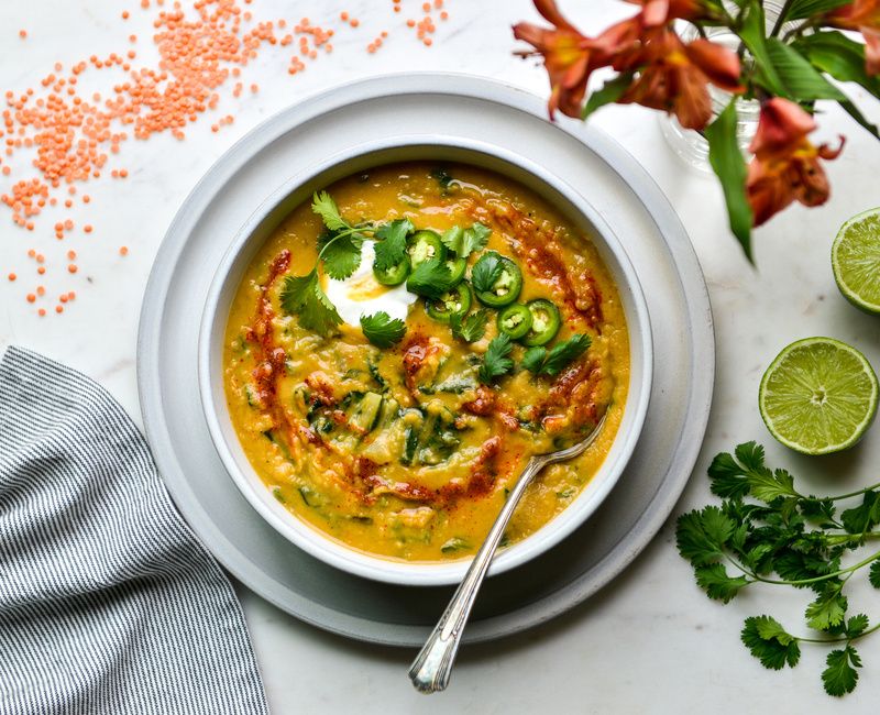 THAI CURRY RED LENTIL SOUP-VEGAN-1