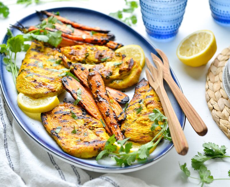 TURMERIC-LEMON GRILLED CHICKEN CARROTS-4