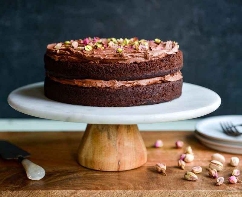 VEGAN GLUTEN-FREE CHOCOLATE LAYER CAKE-11