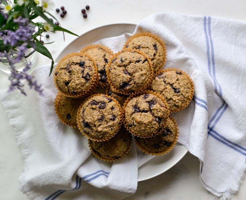 WILD BLUEBERRY FLAX MUFFINS-1