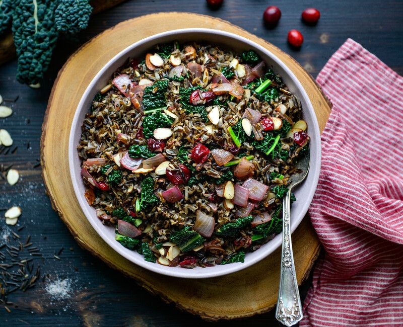 WILD RICE KALE CRANBERRY PILAF VEGAN-1