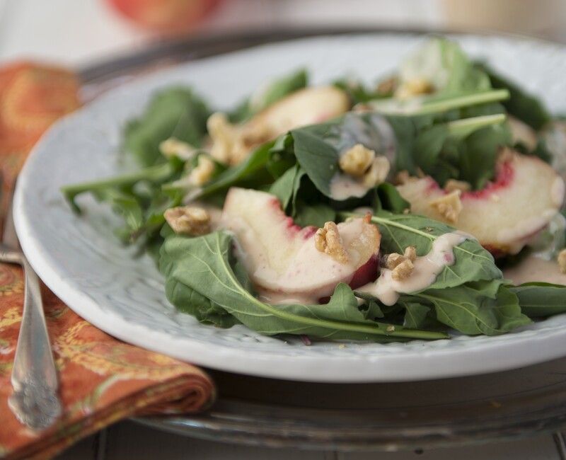 Arugula Salad with White Nectarine Vinaigrette