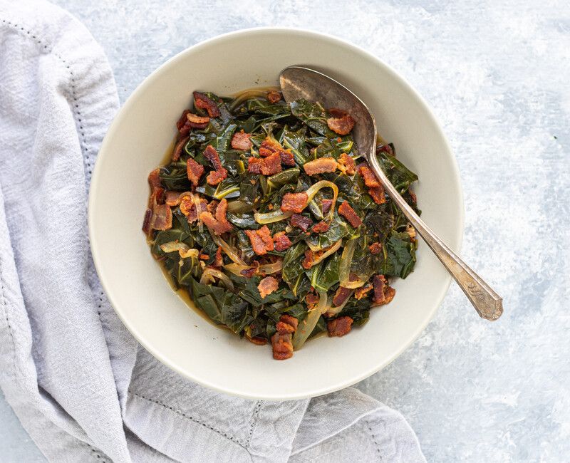 Bacon Braised Collard Greens