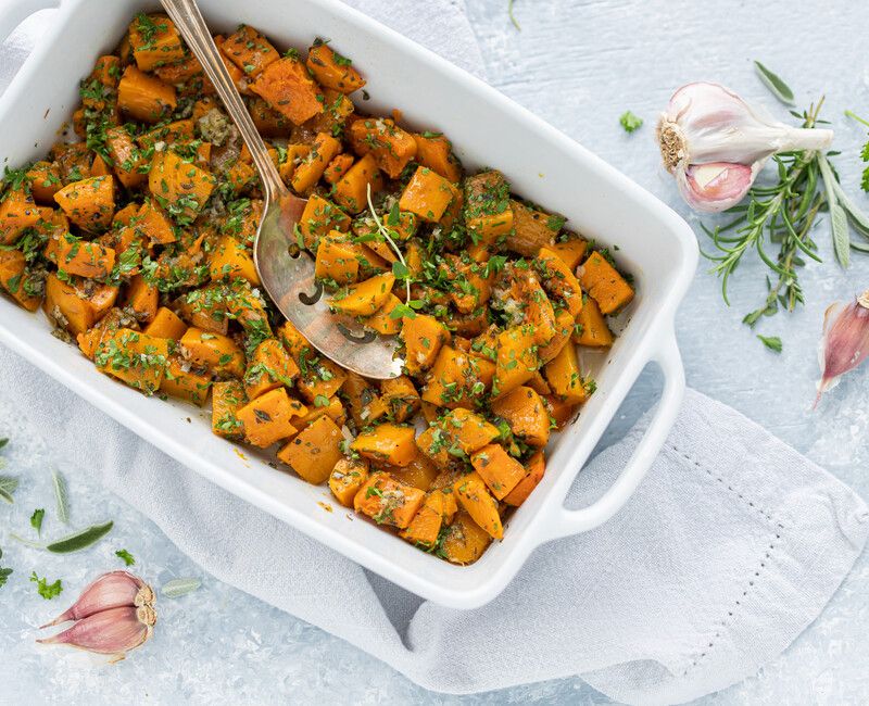 Herb Baked Butternut Squash