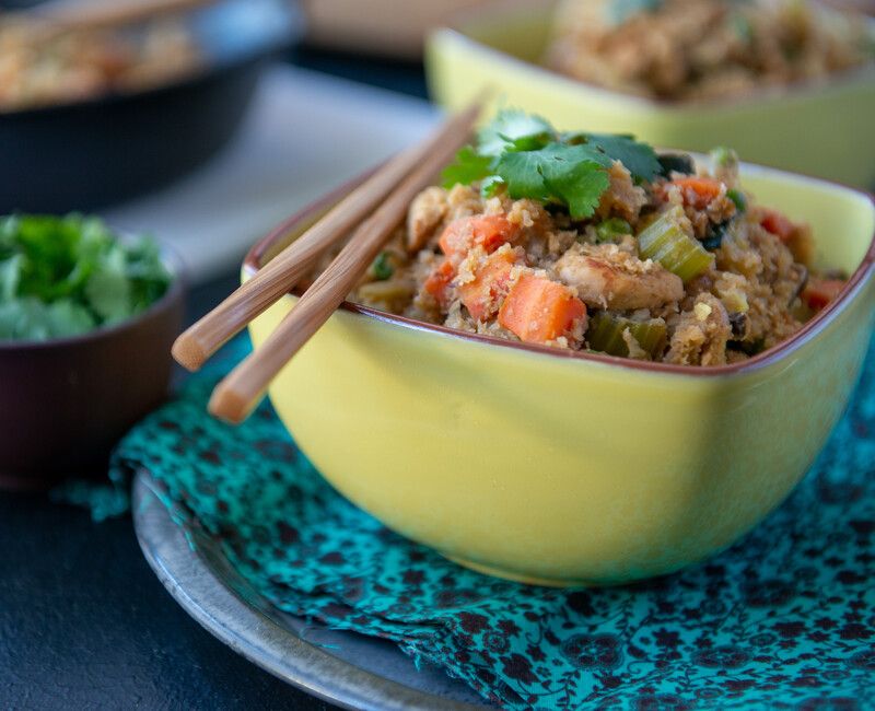 Chicken Fried Cauliflower “Rice”