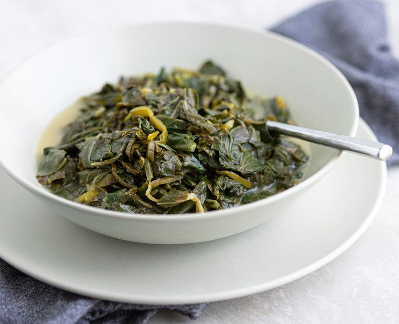 Coconut Braised Collard Greens