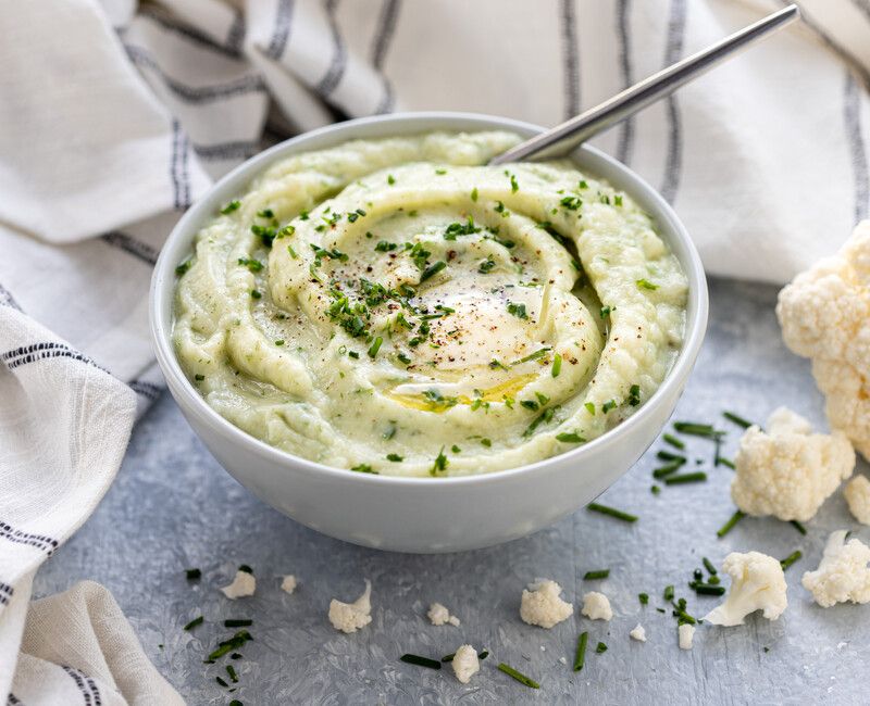 Keto Mashed Cauliflower with Chives