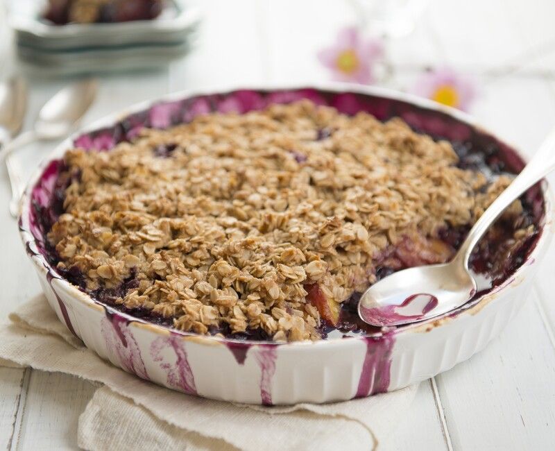 Peach Blueberry Crisp Gluten-Free Vegan